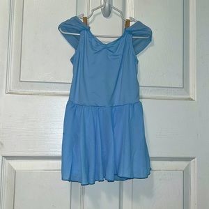 Blue ballet leotard with tights